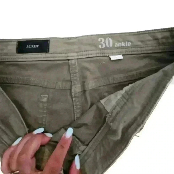 J. Crew Womens Green Ankle Moto Slim Fit Casual Pants 30 - Picture 9 of 13